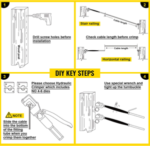 Kit <span class=keywords><strong>de</strong></span> Herrajes para Barandilla <span class=keywords><strong>de</strong></span> <span class=keywords><strong>Cable</strong></span> con Ángulo Ajustable, Compatible con <span class=keywords><strong>Cable</strong></span> <span class=keywords><strong>de</strong></span> <span class=keywords><strong>Acero</strong></span> Inoxidable <span class=keywords><strong>de</strong></span> 1/<span class=keywords><strong>8</strong></span> Pulgadas - Product Image 4