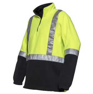 Gilet de sécurité de construction d'hiver à logo personnalisable Orange haute visibilité bande réfléchissante pull en polaire douce vêtements de sécurité - Product Image 2