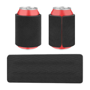 Venta al por mayor logotipo personalizado 12 Oz negro sublimación neopreno resorte Snap rechoncho soporte cerveza lata enfriador manga Slap Wrap Coozies - Product Image 1