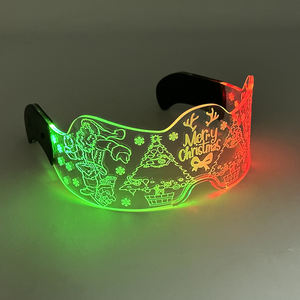 2026 חג המולד משקפיים זוהרים זוהר בחושך צבעוני ומסביב משקפיים חג המולד קישוט למבוגרים שנה חדשה מתנה אביזרי אביזרי - Product Image 3