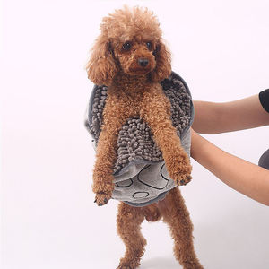 ชุดผ้าขนหนูไมโครไฟเบอร์สำหรับสุนัขสุดหรู ซึมซับน้ำได้ดีเยี่ยม ผ้าขนหนูอาบน้ำเนื้อนุ่ม มีช่องใส่ของ ผลิตจากโพลีเอสเตอร์เชนิลล์ สำหรับสัตว์เลี้ยง สุนัข ใช้ในห้องน้ำ - Product Image 2