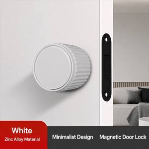 Premium Zinc Alloy Ball <strong>Door</strong> <strong>Knob</strong> Silent Magnetic Lock Invisible <strong>Door</strong> Handle Set - Product Image 4