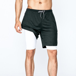 Dropshipping erkek <span class=keywords><strong>2</strong></span> in 1 koşu özel şortlar nefes hafif spor eğitimi ile hızlı kuru atletik şort havlu döngü - Product Image 1