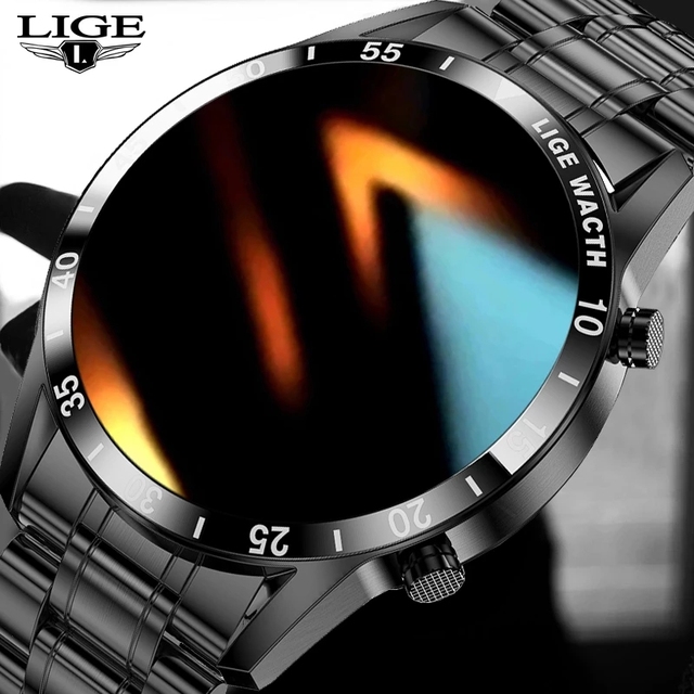 LIGE Heart Rate Blood Pressure Smart Touch Watch Men Luxury Multifunction Call SmartWatch IP67 Fitness BW0189 Man Watches +box