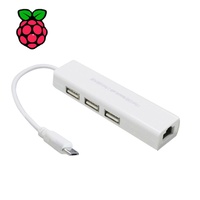 Adaptateur réseau Raspberry Pi Zero Micro USB vers HUB + Convertisseur RJ45 à 3 ports