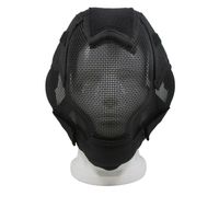Masque tactique complet en fil d'acier respirant pour la défense en extérieur