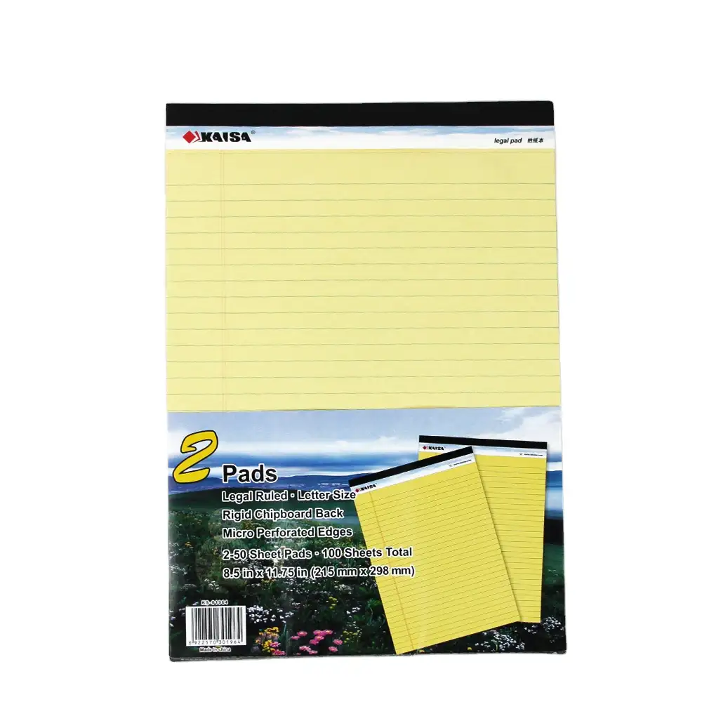 Manufacture Customized Stationery Writing Paper Notepads With blue lined letter size legal pad