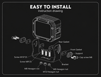 Luz LED para Camión Minero XCMG XDE130 XDE200 XDE240, Lámpara de Trabajo Ultra Brillante para Camión Volquete de Uso Pesado, Impermeable IP69K