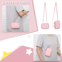 Étui de transport rigide en EVA coloré personnalisé, boîte de rangement portable à fermeture éclair avec sangle de poignet pour accessoires d'écouteurs