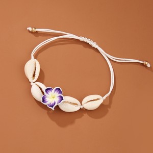 Bohemian <b>Shell</b> Necklace With Flower Design Women's Fashion Accessory Clavicle Chain Ethnic Style Gift Jewelry - Product Image 3