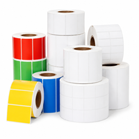 Etiquetas Térmicas Directas al por Mayor de 40 mm x 20 mm, Rollos de Etiquetas Adhesivas de Papel para Códigos de Barras, Etiquetas Adhesivas Blancas Personalizadas para Marcado