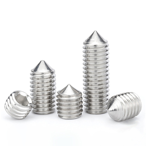 DIN914 201 Stainless Steel M4 M5 <b>M6</b> Hexagon Socket <b>Grub</b> <b>Screw</b> Cone Point Set <b>Screw</b> Manufacturer Supply - Product Image 1
