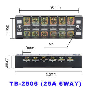 Bloc de jonction TB-2504 en fer 25A série TB, type clôture, isolé et anti-choc <span class=keywords><strong>électrique</strong></span> - Product Image 4