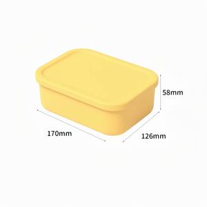 Высокопроизводительный трехсекционный ланч-бокс из пищевого силикона без БФА, пригодный для разогрева в микроволновой печи, с герметичной крышкой - Product Image 6