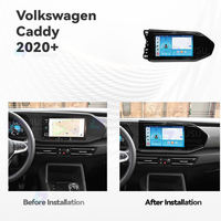 Radio Mobil Android Auto 9 Inch Carplay untuk VW Caddy 2021-2024 LHD Navigasi GPS Audio Multimedia Player