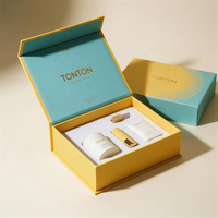 Boîte magnétique personnalisée et boîte cadeau orange pour ensemble de soins de la peau et emballage de luxe en papier épais