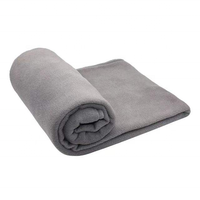 Couverture à capuche lavable en machine en coton/polyester/spandex gris chiné foncé, sac de couchage pour la maison, le lit et l'extérieur