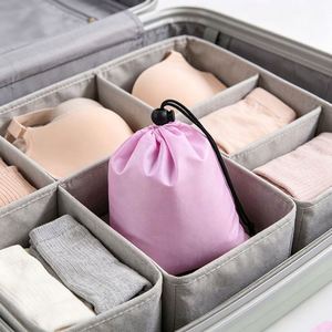 210D Polyester Nylon <b>Drawstring</b> <b>Backpack</b> Outdoor Portable Cord Lock Closure Sack Bag for Shoes Laundry Travel - Product Image 1
