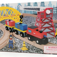 Ensemble de construction et de train électrique de chantier de 70 pièces - Jouet éducatif de transport pour enfants de 3 à 8 ans