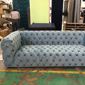 قوانغدونغ الأثاث الحديث بولي الصغيرة طقم أريكة اثنين مقاعد أريكة للأثاث المنزلي تشيسترفيلد صوفا - Product Image 1