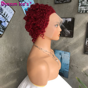 Prêt Navire Brésilien 100% Vierge Remy <span class=keywords><strong>Cheveux</strong></span> Pas Cher pour Pixie Cut Court Bob <span class=keywords><strong>Eau</strong></span> <span class=keywords><strong>Bouclés</strong></span> Perruque Transparent Lace Front High Vendeurs - Product Image 2