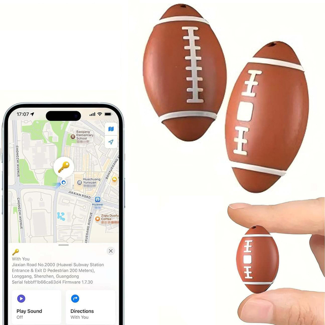 Find My Smart Tag Rugby Plastic Waterproof GPS Tracker with Real-Time Tracking Sound Anti-Loss for Pets