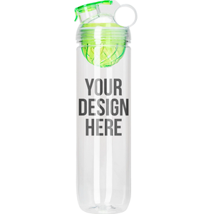 Promotional Eco-Friendly Plastic Infuser Water Bottles 27 Oz. Portable Sports Drinkware with Handgrip Modern Design