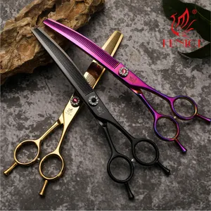 Fenice 7.25 Inch Professional Dog Grooming Scissors Curved Chunkers Scissors Thinning Shears Pet Grooming Cleaning Products