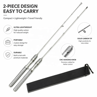 Canne à pêche spinning et casting en fibre de carbone haute performance, action rapide, ultra-légère, 2 brins, pour la pêche en lac, pour truites et bass, 1.68m, 1.8m, 1.98m, vente en gros