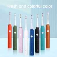 Brosse à dents électronique rechargeable et étanche IPX7 Brosse à dents électrique automatique à polissage intelligent en ABS