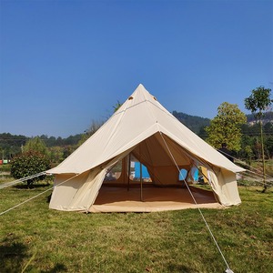 Grande tenda da campeggio in tela di cotone impermeabile all'aperto per eventi Festival Glamping tenda yurta per <span class=keywords><strong>10</strong></span> ~ 12 persone - Product Image 4
