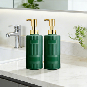 Botella de Champú de Plástico PET de Lujo de 500 ml, Botella Cosmética Redonda con Pulverizador - Product Image 3