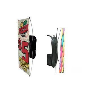 Sacs à dos pour centres commerciaux personnalisés outils promotionnels publicitaires sac à dos avec porte-drapeau bannière et cadre en X - Product Image 4