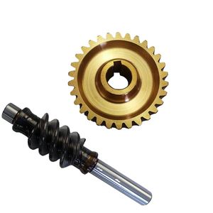 Engranaje y eje de tornillo sin fin de bronce grande de fundición de cobre reductor de gran velocidad personalizado - Product Image 3