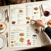 Impression de menus de restaurant occidental sur mesure, design de menu en papier doré de luxe pour hôtel, café, hall, bar, menu de plats et de boissons
