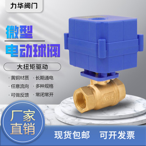 Vanne à bille électrique miniature en laiton à couple élevé DN15 Actionneur compact Vanne de vidange bidirectionnelle pour l'eau, le gaz, l'huile OEM personnalisable - Product Image 4