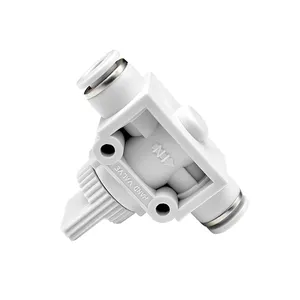 HVFF Series Plastic Hand Valve Air Flow Regulating Male Speed Controller Pneumatic Fittings