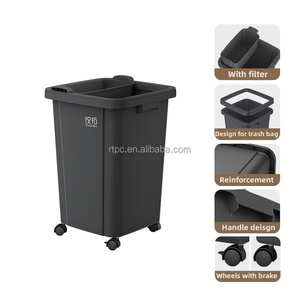 Cubo de basura con tapa oscilante de 30 litros, cubo de basura extraíble de plástico <span class=keywords><strong>azul</strong></span> para el hogar, almacenamiento de <span class=keywords><strong>reciclaje</strong></span> de cocina - Product Image 1
