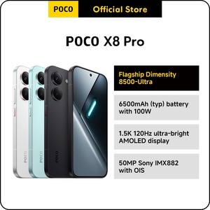 Smartphone 5G 6,83 pouces 120 Hz Écran AMOLED incurvé 1,5K Batterie 6500 mAh Charge rapide 100 W Étanche IP68 pour POCO M8 <span class=keywords><strong>Pro</strong></span> - Product Image 2