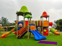 Peralatan tempat bermain luar ruangan untuk perosotan menyenangkan anak-anak dan Juegos Para Ninos