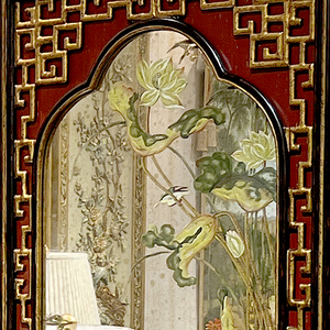 Yips LD-2210-2123 Handmade Antique-look Handpainted Mid Century Modern <strong>Square</strong> Wood <strong>Mirror</strong> 80x126CM Birthday Home Hotel Furniture - Product Image 5