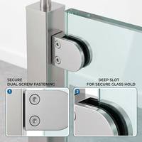 Pince à verre plate en acier inoxydable 304 de haute qualité pour garde-corps de balcon