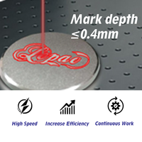 Petite graveuse laser portable pour métal, machine d'impression de logo, machine de marquage laser à fibre séparée 20w 30w pour le marquage acrylique