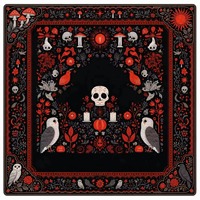 Tapis de Mahjong Américain Moderne de Luxe pour 4 Joueurs, Imprimé par Sublimation Personnalisée pour Halloween, en Microfibre et Caoutchouc, Imperméable et Antidérapant