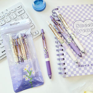 छोटे ताजा डेज़ी जेल कलम रचनात्मक फूल छात्र स्टेशनरी 0.5mm काले तटस्थ कलम - Product Image 3