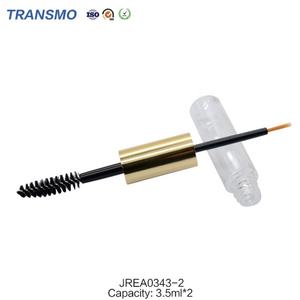 Unique Design Dual Ended 2 in 1shiny Uv Black Gold Round Empty <b>Mascara</b> Tubes Container With Brush With <b>Wand</b> - Product Image 5