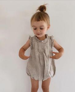 Ropa de Bebé en Oferta, Mamelucos de Lino para Niñas, Ropa de Bebé 100% Algodón, Ropa de Bebé al por Mayor para Niñas Pequeñas, Ropa de Bebé - Product Image 2