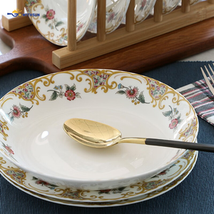 Assiette à fruits <span class=keywords><strong>en</strong></span> céramique de 6 à 12 pouces, vente <span class=keywords><strong>en</strong></span> <span class=keywords><strong>gros</strong></span>, prix abordable, avec décalcomanie personnalisée pour la décoration de la table à la maison et à l'hôtel - Product Image 3