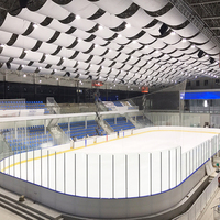 Barrière de patinoire ZSPE - Barrière en HDPE durable pour patinoires publiques et patinoires de patinage artistique