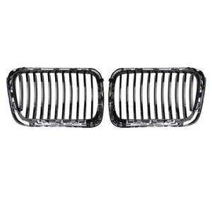 LUMA 96-99 Kidney Single Slat Gloss Black/Matte Black <span class=keywords><strong>Chrome</strong></span> pour <span class=keywords><strong>BMW</strong></span> Série 3 E36 1996-1999 Grille de pare-chocs avant - Product Image 4